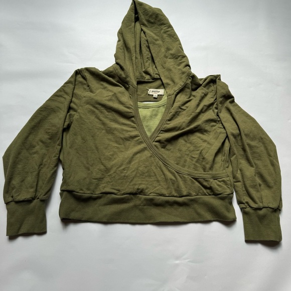 Anthropologie Green Boxy Cutout Sweatshirt - Picture 7 of 10